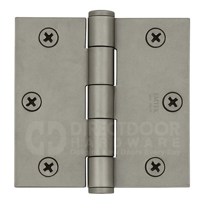 Emtek 3.5 Inch Residential Duty Door Hinges with Square Corners -Steel  (pair)
