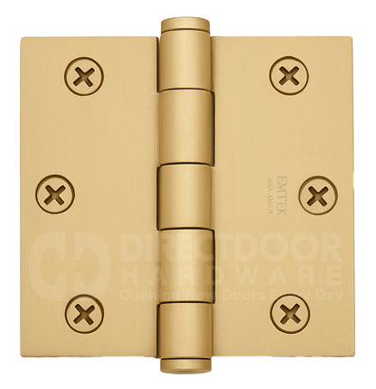 Emtek 3.5 Inch Residential Duty Door Hinges with Square Corners -Steel  (pair)