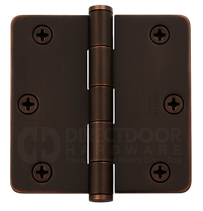 Emtek 3.5 x 3.5 Inch Residential Duty Door Hinges with 1/4 Radius Corner in Oil Rubbed Bronze