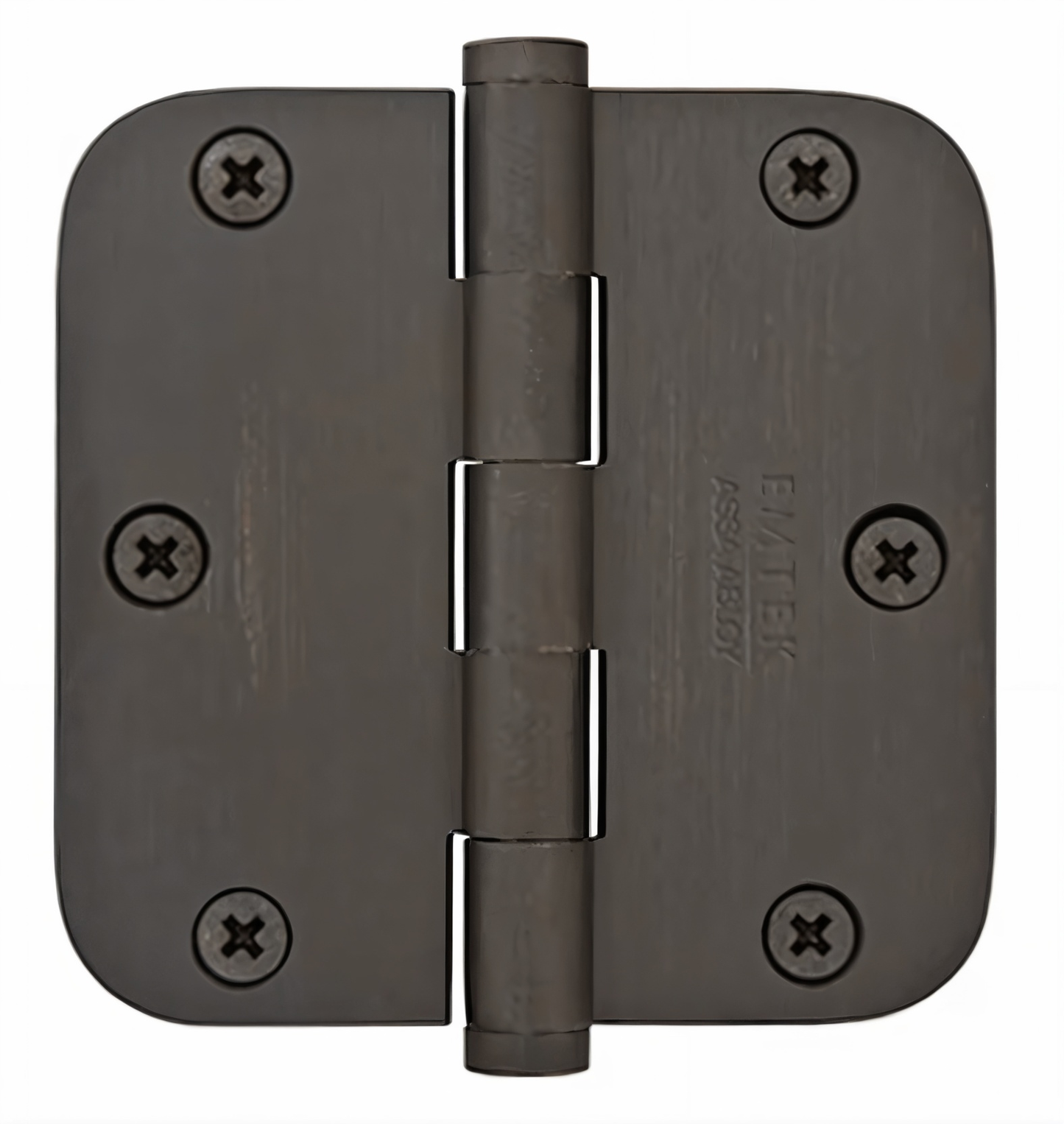 Emtek 91033 3.5 x 3.5 Door Hinge with 5/8 Inch Radius Corner in Medium Bronze