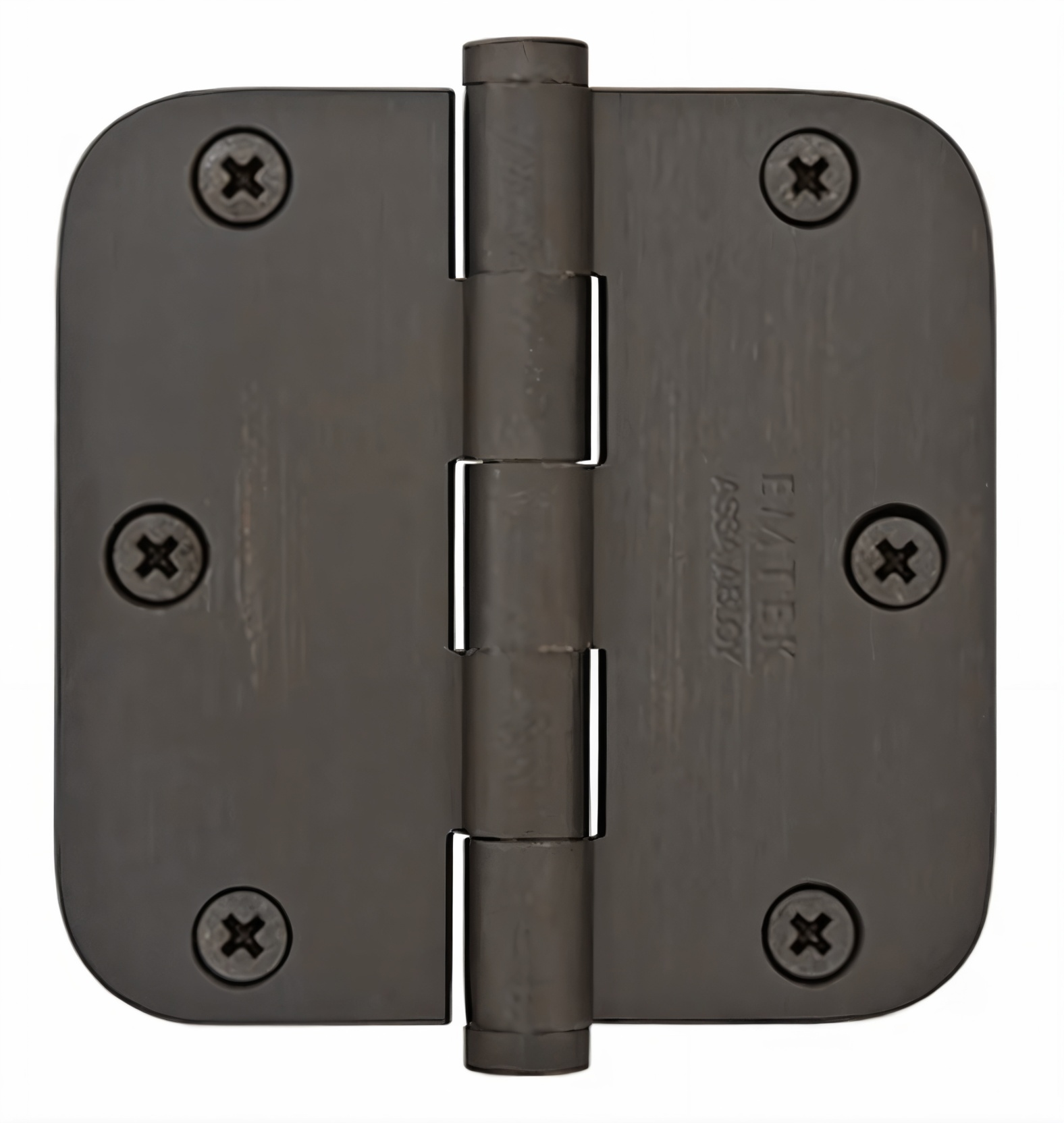 Emtek 91033 3.5 x 3.5 Door Hinge with 5/8 Inch Radius Corner in Medium Bronze