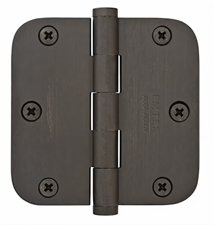 Emtek 3.5 Inch Residential Duty Door Hinges with 5/8 Inch Round Corners  (pair)
