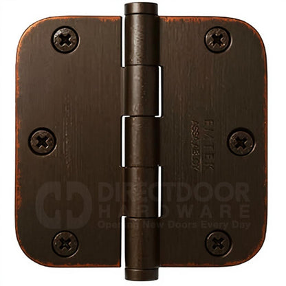 Emtek 91033 3.5 x 3.5 Door Hinge with 5/8 Inch Radius Corner in Oil Rubbed Bronze