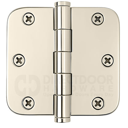 Emtek 91033 3.5 x 3.5 Door Hinge with 5/8 Inch Radius Corner in Polished Nickel