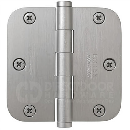 Emtek 91033 3.5 x 3.5 Door Hinge with 5/8 Inch Radius Corner in Satin Nickel