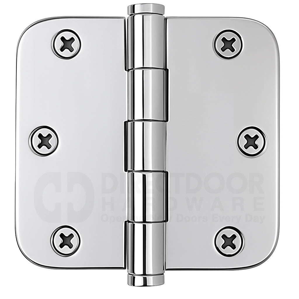 Emtek 91033 3.5 x 3.5 Door Hinge with 5/8 Inch Radius Corner in Polished Chrome