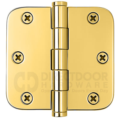 Emtek 91033 3.5 x 3.5 Door Hinge with 5/8 Inch Radius Corner in Polished Brass