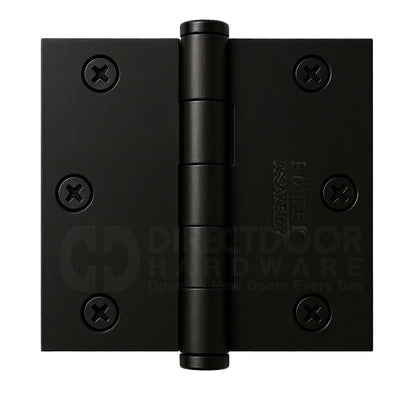 Emtek 3.5 Inch Solid Brass Residential Duty Door Hinges with Square Corners (pair)