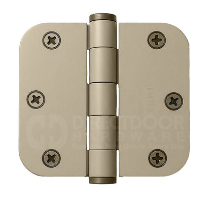 Emtek 3.5 x 3.5 Door Hinge with 5/8 Radius Corners in Tumbled White Bronze