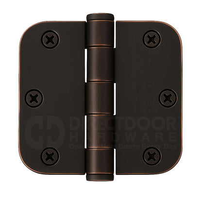 Emtek 3.5 x 3.5 Door Hinge with 5/8 Radius Corners in Oil Rubbed Bronze