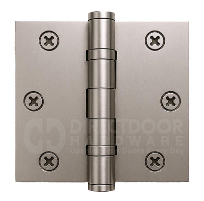 Emtek 3.5 Inch Ball Bearing Door Hinges With Square Corners in Satin Nickel