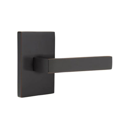 Emtek Dumont Lever with Modern Rectangular Rosette