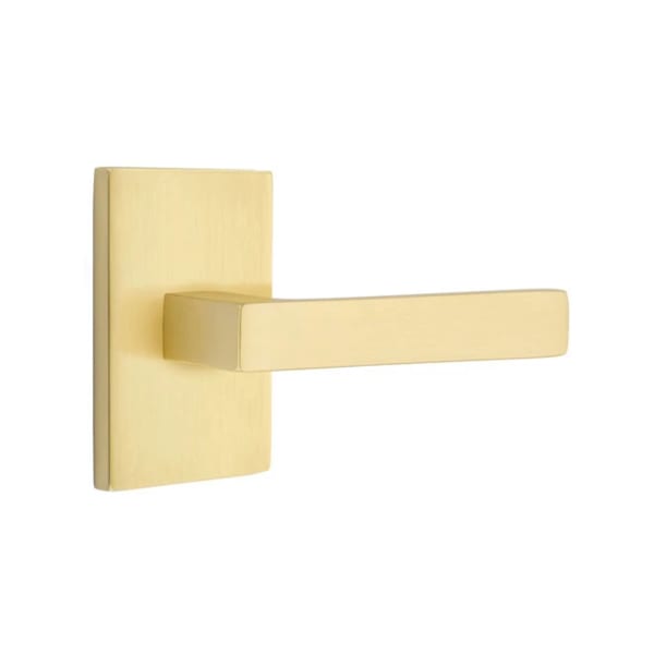 Emtek Dumont Lever with Modern Rectangular Rosette