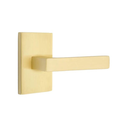 Emtek Dumont Lever with Modern Rectangular Rosette