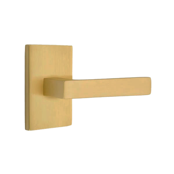 Emtek Dumont Lever with Modern Rectangular Rosette