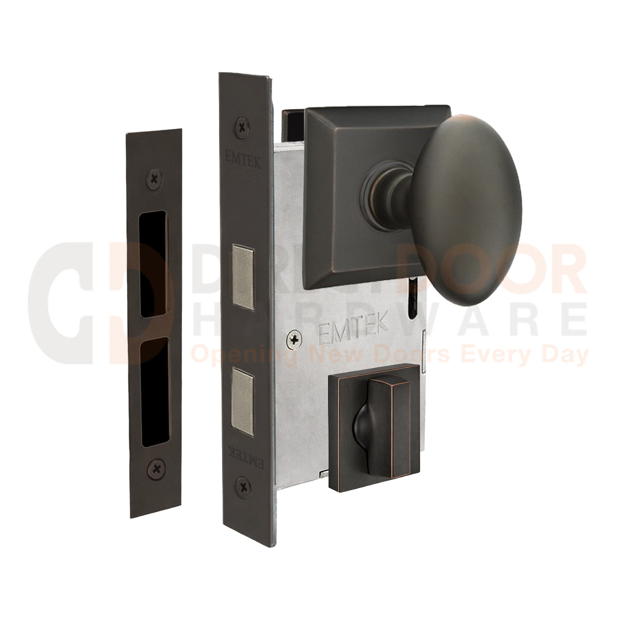 Emtek Egg Interior Mortise Knob with Quincy Rosette