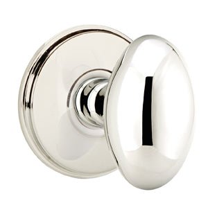 Emtek Egg Knob with Watford Rosette Polished Nickel