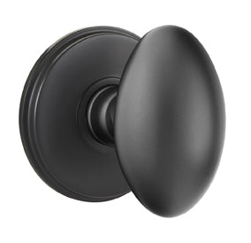 Emtek Egg Knob with Watford Rosette Flat Black