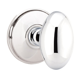Emtek Egg Knob with Watford Rosette Polished Chrome