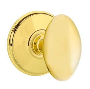 Emtek Egg Knob with Watford Rosette Unlaquered Brass