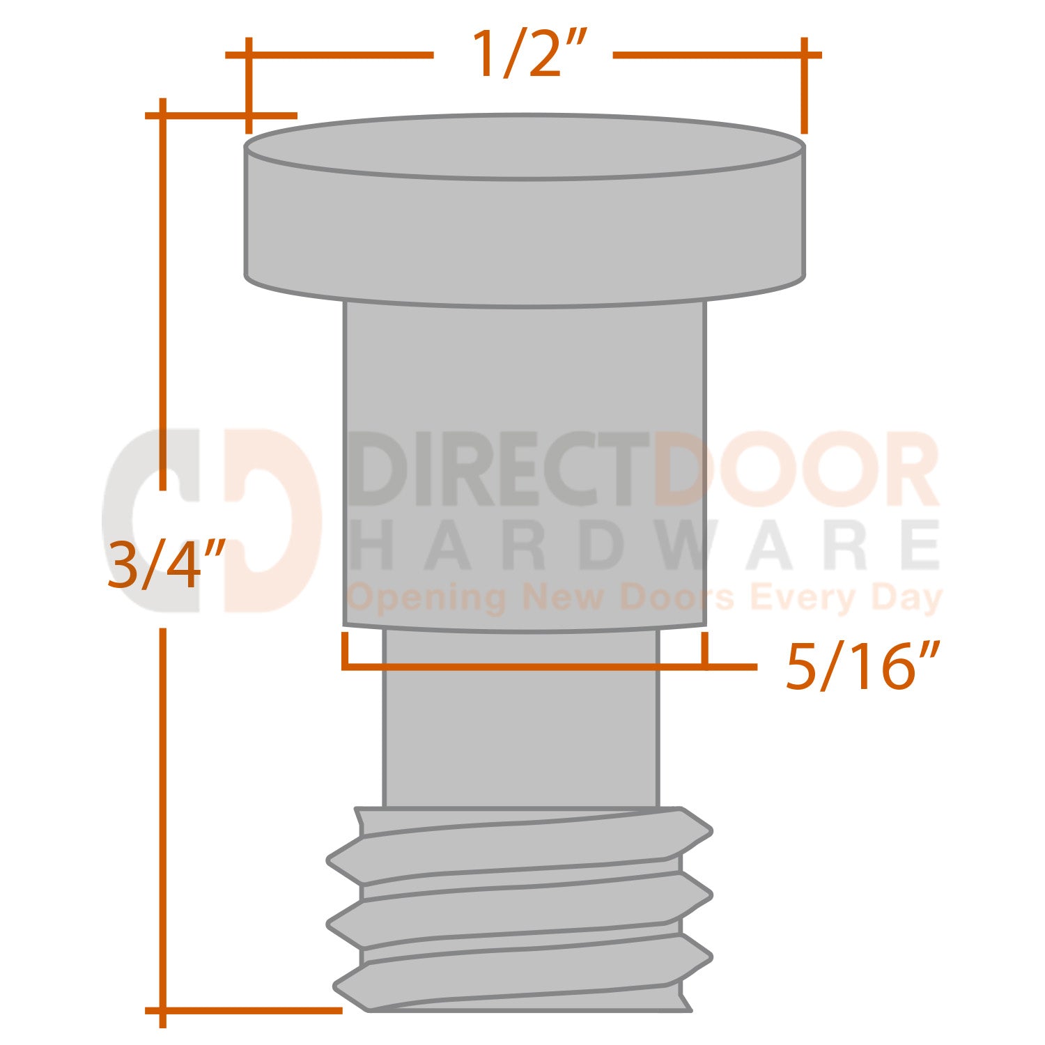 Measurements for Emtek Extended Button Tip