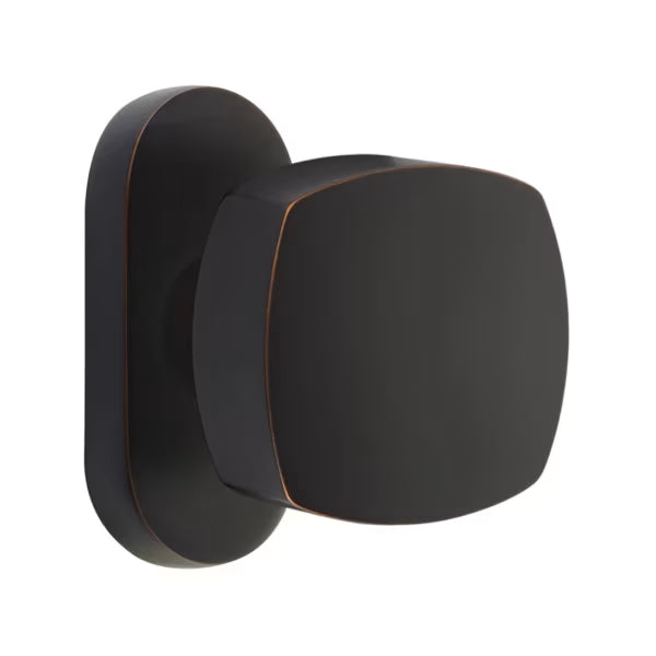 Emtek Freestone Knob with 1.5" x 3" Oval Stretto Rosette