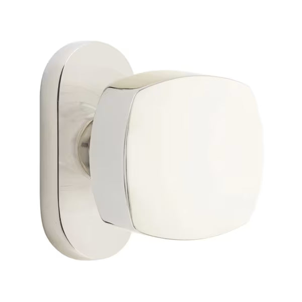 Emtek Freestone Knob with 1.5" x 3" Oval Stretto Rosette