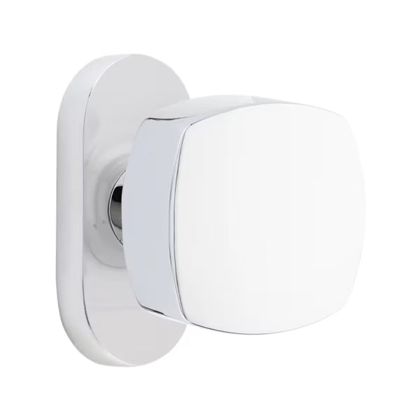 Emtek Freestone Knob with 1.5" x 3" Oval Stretto Rosette