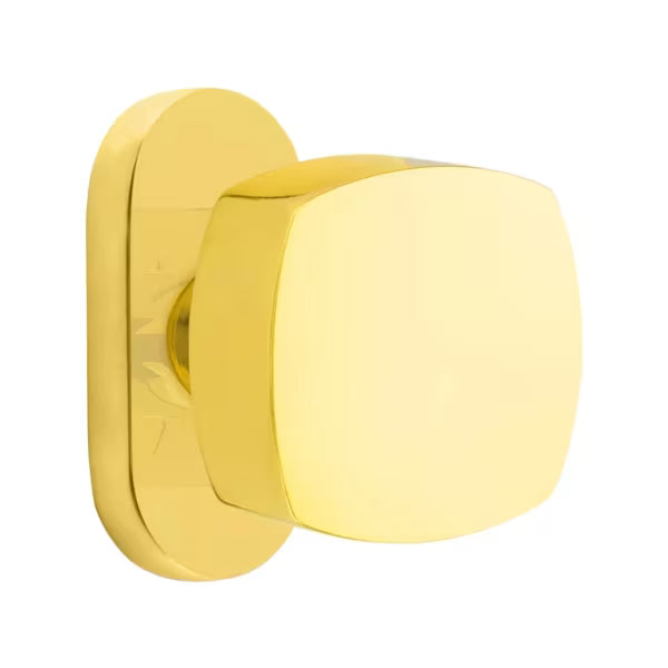 Emtek Freestone Knob with 1.5" x 3" Oval Stretto Rosette