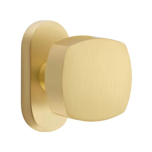 Emtek Freestone Knob with 1.5" x 3" Oval Stretto Rosette