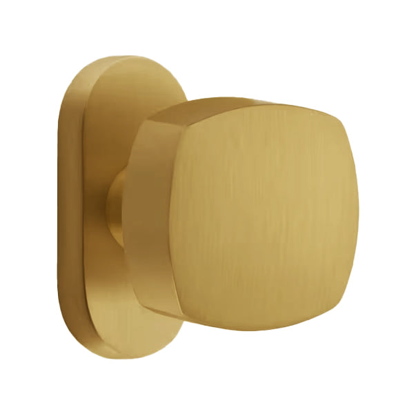 Emtek Freestone Knob with 1.5" x 3" Oval Stretto Rosette