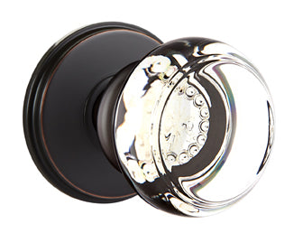 Emtek Georgetown Crystal Knob with Waterford Rosette Oil Rubbed Bronze