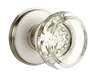 Emtek Georgetown Crystal Knob with Waterford Rosette Satin Nickel