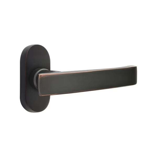 Emtek Geneva Lever with 1.5" x 3" Oval Stretto Rosette