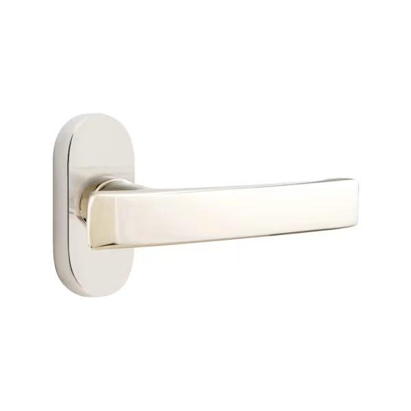 Emtek Geneva Lever with 1.5" x 3" Oval Stretto Rosette