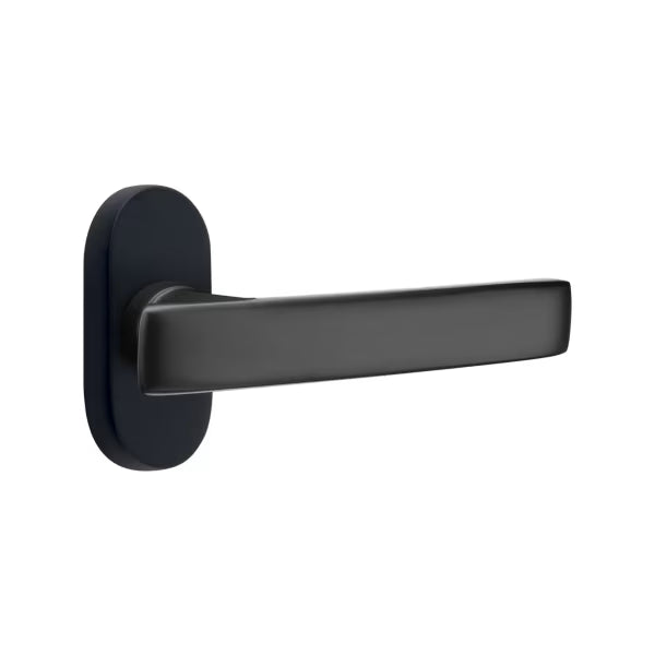 Emtek Geneva Lever with 1.5" x 3" Oval Stretto Rosette