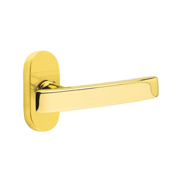 Emtek Geneva Lever with 1.5" x 3" Oval Stretto Rosette