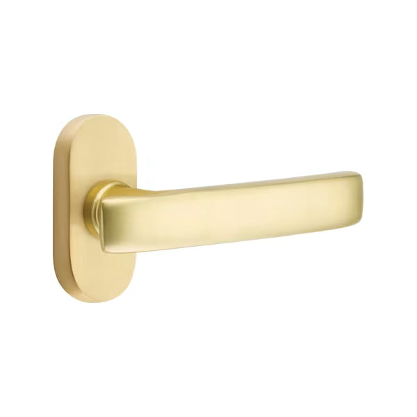 Emtek Geneva Lever with 1.5" x 3" Oval Stretto Rosette