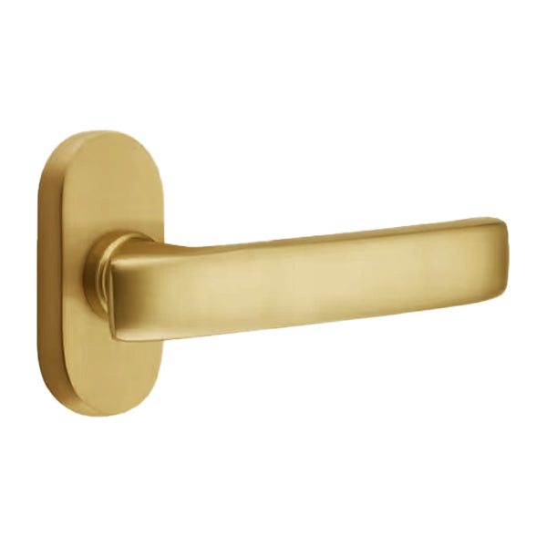 Emtek Geneva Lever with 1.5" x 3" Oval Stretto Rosette