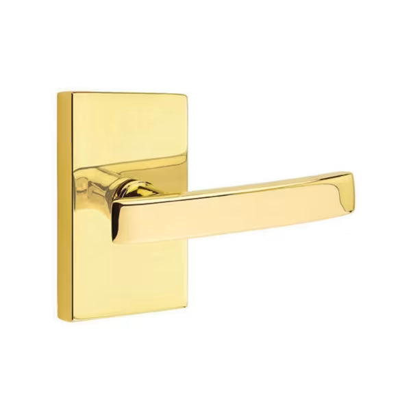 Emtek Geneva Lever Handle with Modern Rectangular Rosette