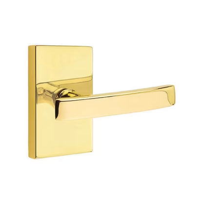 Emtek Geneva Lever Handle with Modern Rectangular Rosette