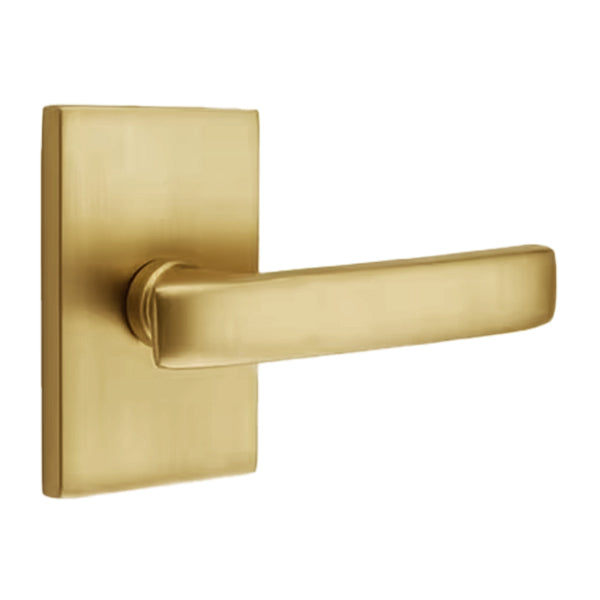 Emtek Geneva Lever Handle with Modern Rectangular Rosette