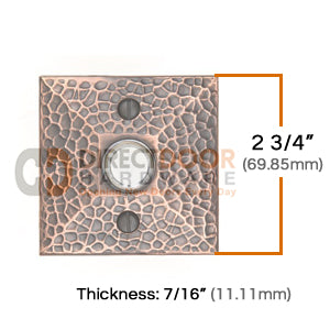 Emtek Brass Hammered Door Bell Cover