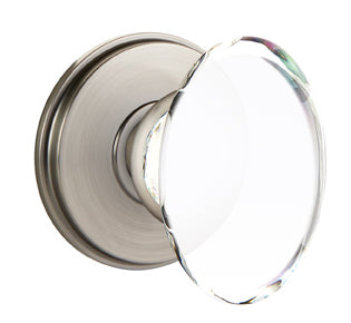 Emtek Hampton Crystal Knob with Waterford Rosette Pewter
