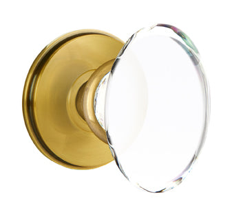 Emtek Hampton Crystal Knob with Waterford Rosette French Antique