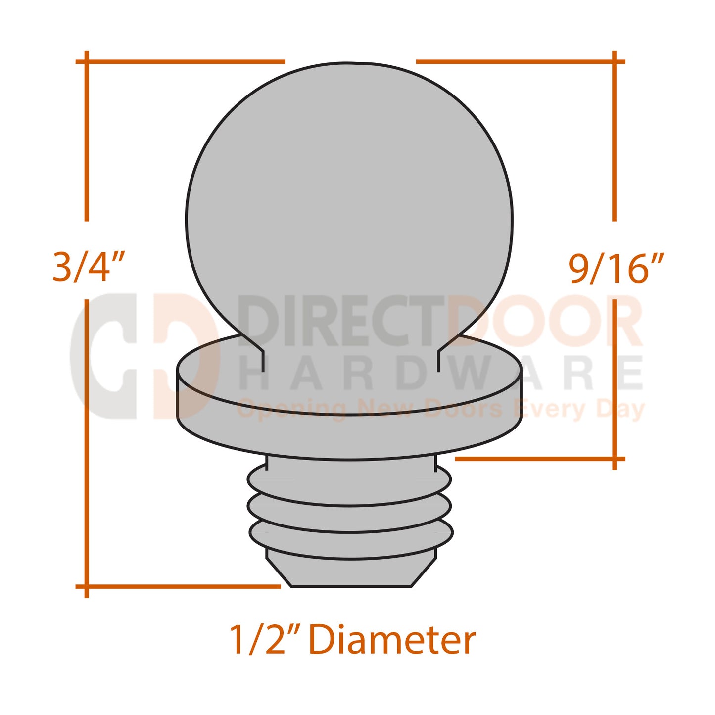 Measurements for Emtek Ball Tip Sets