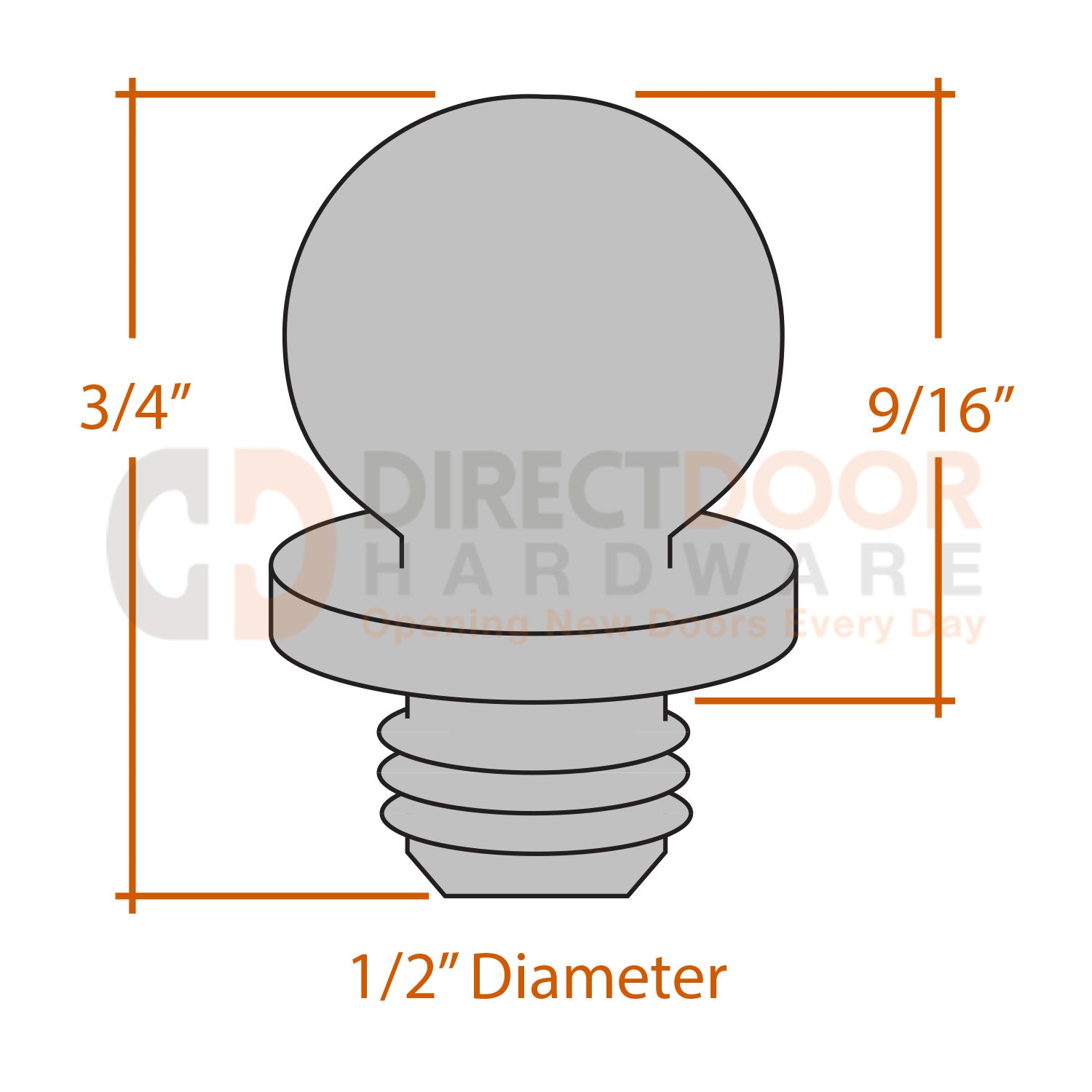 Measurements for Emtek Ball Tip Sets