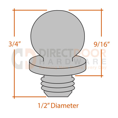 Measurements for Emtek Ball Tip Sets
