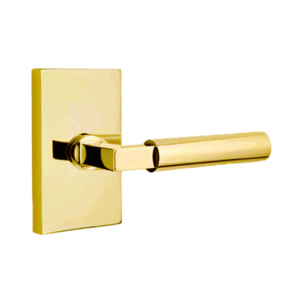 Emtek Hercules Lever Handle with Modern Rectangular Rosette