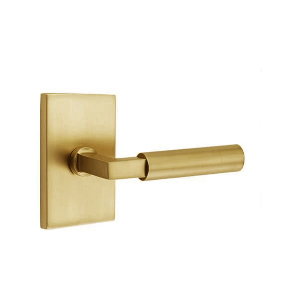 Emtek Hercules Lever Handle with Modern Rectangular Rosette